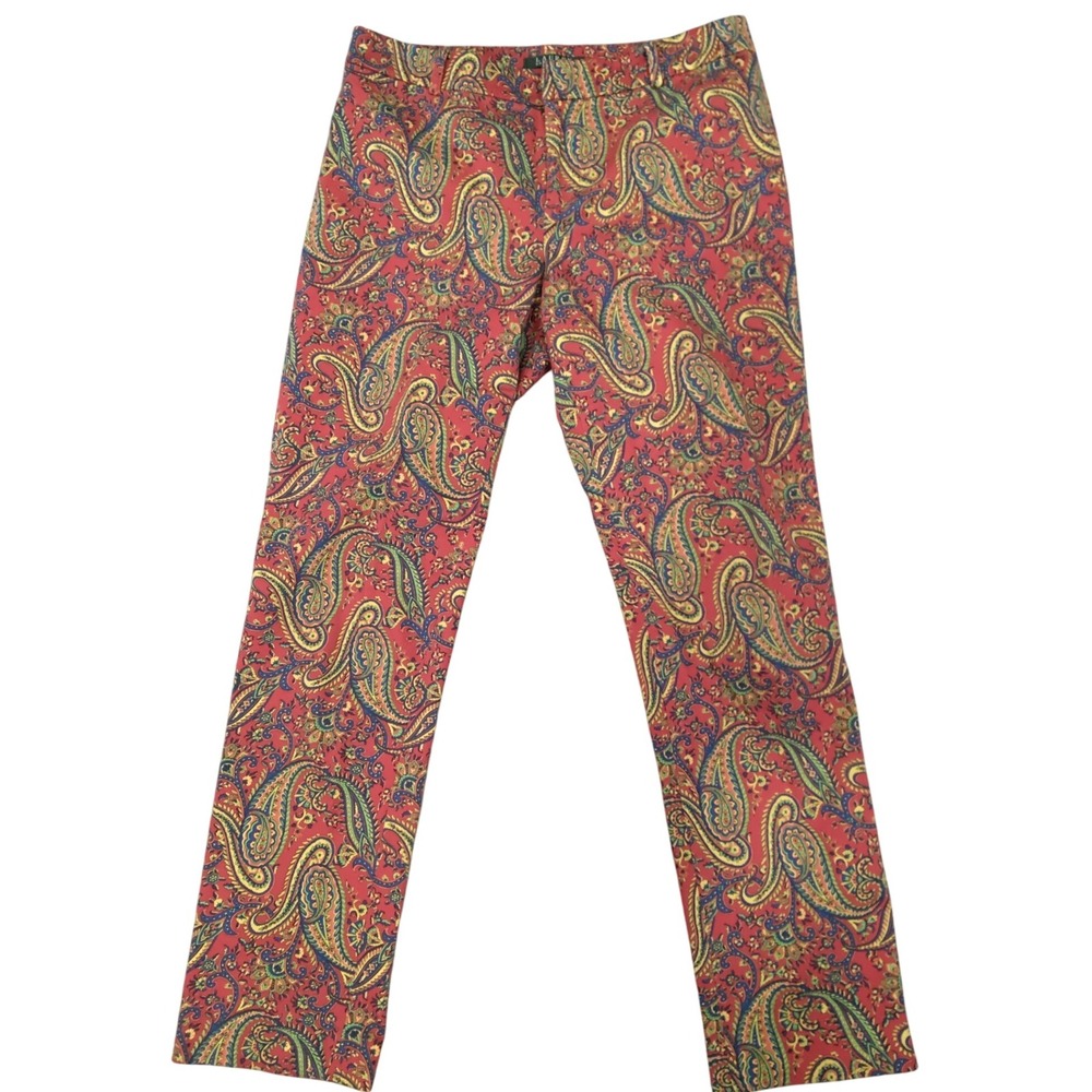 LAUREN Ralph Lauren Women's Paisley Print‎ Straight Leg Pants - 4